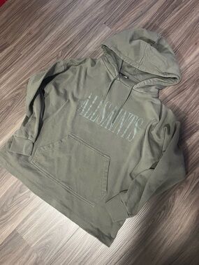 All Saints Olive Logo Hoodie
